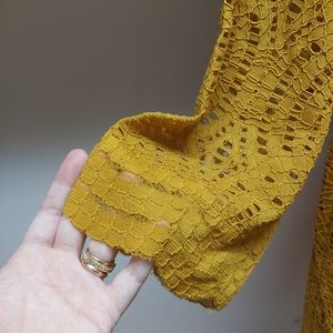 60s inspired cocktail mini dress, L, mustard yellow